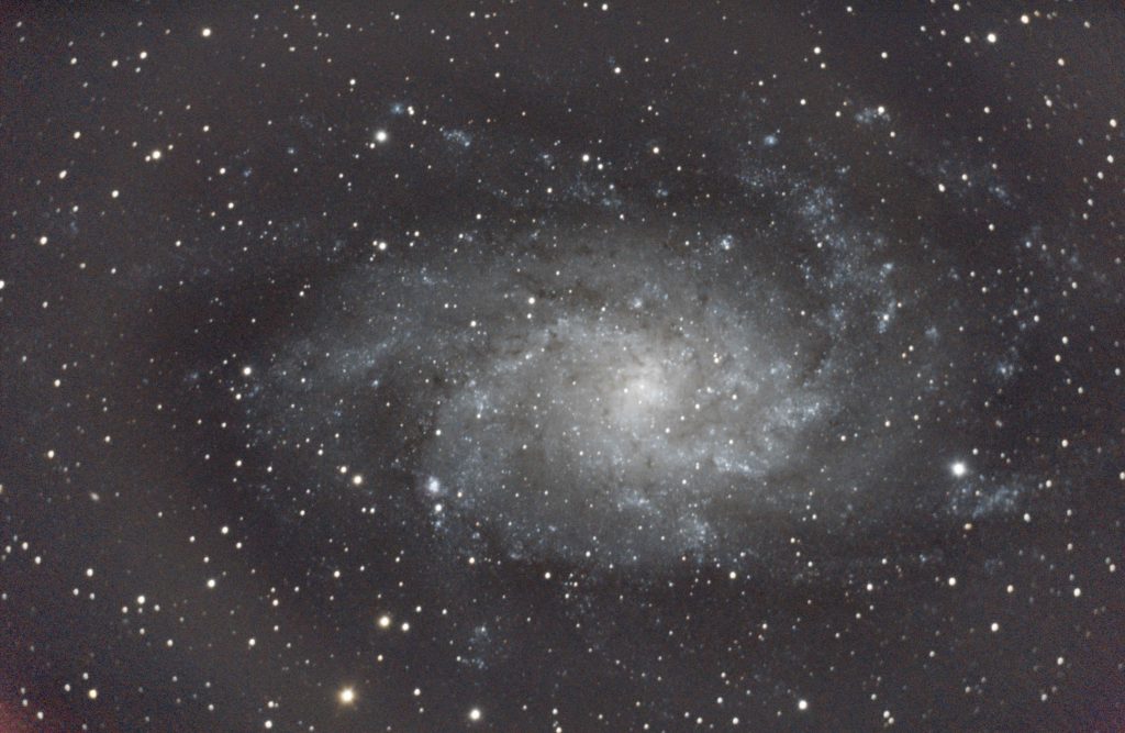 Raw stack of M33 with Antares Focal reducer